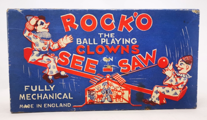 "Rock'o the Ball Playing Clowns on See-Saw"